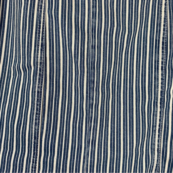 ZARA Strapless Striped Denim Dress. Size S - Picture 9 of 14